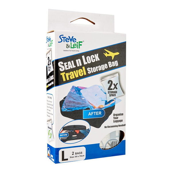 S&L SL-5202 TRAVEL STORAGE BAG (50X70CM) 2PCS <br> ážáž„់ដាក់សំលៀកបំពាក់ - Home-Fix Cambodia