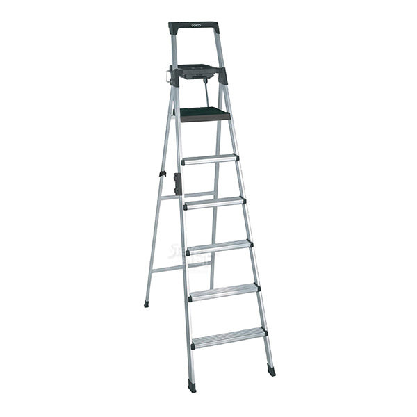 S&L COSCO SL-5076 SIGNATURE SERIES ALUMINIUM LADDER 6-STEPS <br> ជណ្តើរអាលុយមីញ៉ូម 6 កាំ - Home-Fix Cambodia