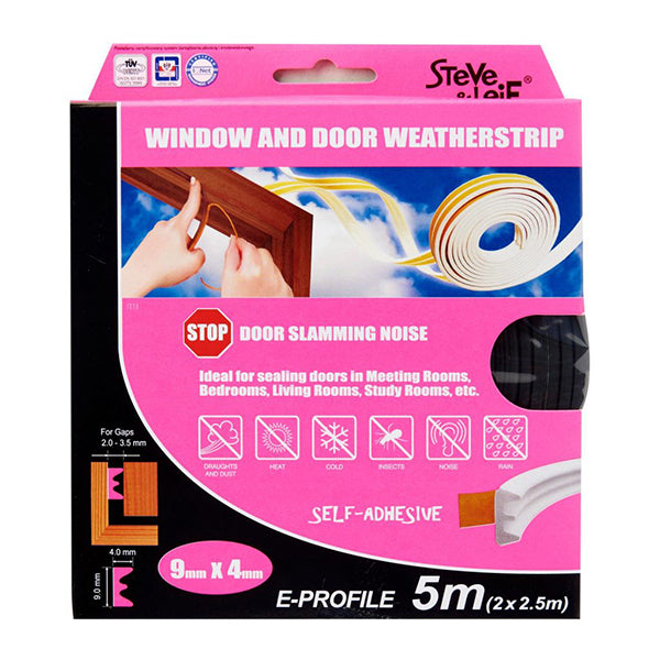 S&L SL-100 E-PROFILE BROWN 9X4MM (2X2.5M) <br> ទ្រនាប់បិទស៊ុមទ្វារ (ពណ៌ត្នោត)