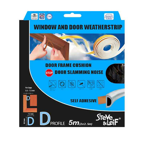 S&L SL-104 D-PROFILE BROWN9X7.5MM (2X2.5M) <br> ទ្រនាប់បិទស៊ុមទ្វារ (ពណ៌ត្នោត) - Home-Fix Cambodia