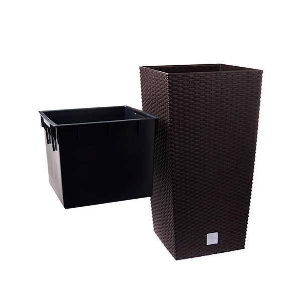 S&L DRTS325 RATO SQUARE BASKET WEAVE POT-UMBER-440U