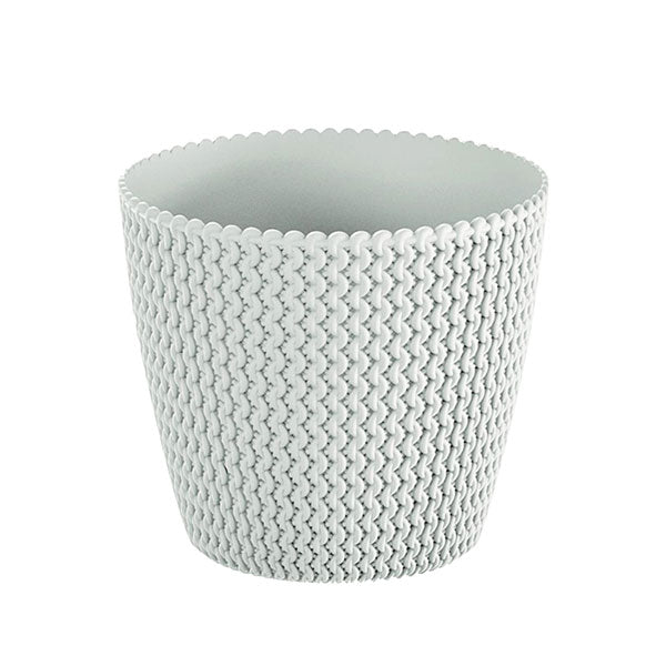 S&L DSP190 SPLOFY ROUND BASKET WAVE POT-GRAY ICE-656U