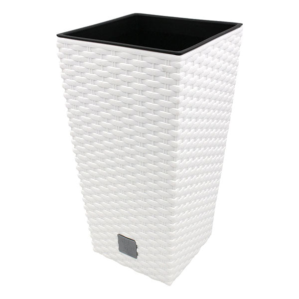 RATO SQUARE BASKET WEAVE FLOWER POT (MEDIUM)<br>ផើងដាំផ្ការាងជ្រុង