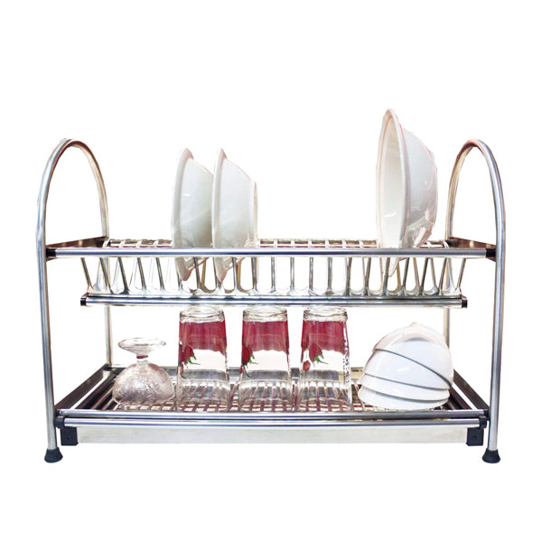 EXCEL E017-SUS304-600-T/W-UPGRADED DISH TRAY ON TABLE<br>ធ្នើរ