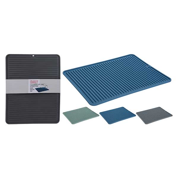 KOOPMAN 170452420 DISH DRAIN MAT BLUE<br>កម្រាលសម្រាប់ដាក់ចានឲ្យស្ងួតទឹក - Home-Fix Cambodia
