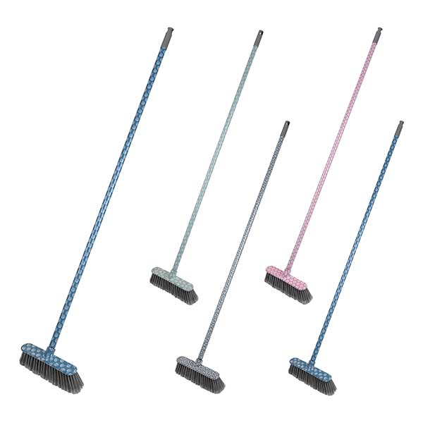 KOOPMAN 314418770 BROOM WITH PRINT, LENGTH STICK 120CM, PINK<br>អំបោសមានដងវែង 120សង់ទីម៉ែត្រ