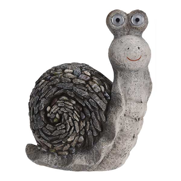 KOOPMAN 795720020 SNAIL MGO GREY FINISH WITH SOLAR SIZE<br>អំពូលប្រើប្រាស់ពន្លឺព្រះអាទិážáŸ’áž™ - Home-Fix Cambodia