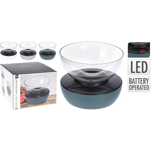 EXCELLENT HOUSEWARE 103100000 KITCHEN SCALE WITH BOWL