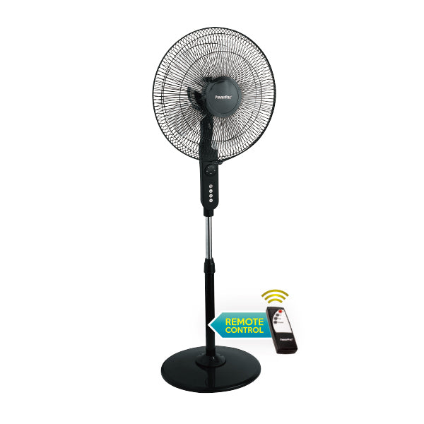 POWERPAC PPFS300R 16 INCH S/FAN REMOTE CONTROL (1240417)<br>កង្ហាrបញ្ឈរ 16 អ៊ីញ មានតេឡេបញ្ជា<br>立式风扇, 16寸, 遥控 - Home-Fix Cambodia