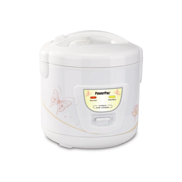 POWERPAC PPRC11 DELUX RICE COOKER W/STEAMER 1.0L (1240403)<br>ធ្នាំងដាំបាយ និងចំហុយ 1 លីត្រ - Home-Fix Cambodia