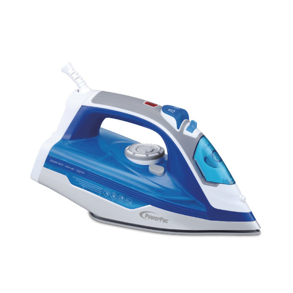 POWERPAC PPIN2400 STEAM AND SPRAY IRON & CERAMIC SOLE PLATE (2,400W)<br>ឆ្នាំងអ៊ុតអគ្គិសនី អាចស្ទីម និងបាញ់ទឹក<br>电蒸汽熨斗, 喷雾功能, 陶瓷底板, 2400瓦特