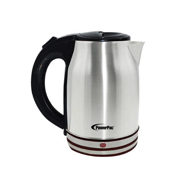 POWERPAC PPJ2003 STAINLESS STEEL CORDLESS JUG 1.7L 1850-2200W<br>កំសៀវដាំទឹកអគ្គិសនី 1.7 លីត្រ<br>无绳电水壶, 不锈钢锅, 1.7公升, 1850-2200瓦特 - Home-Fix Cambodia