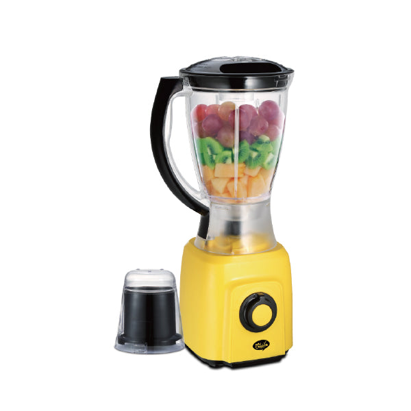 POWERPAC MC169 2 IN 1 BLENDER NEW-YELLOW<br>ម៉ាស៊ីនទឹកក្រឡុក 1 ក្នុង 2(ពណ៌លឿង)<br>电动搅拌机, 黄色 - Home-Fix Cambodia