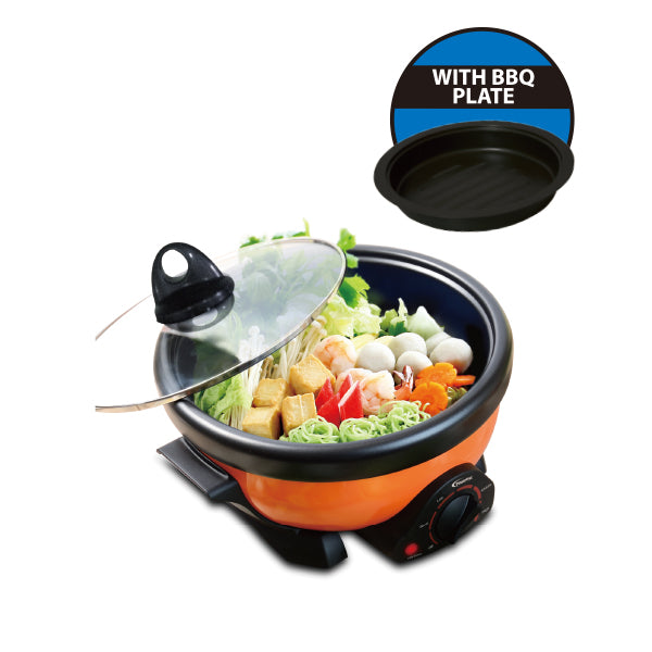 POWERPAC PPMC181 ELECTRIC HOT POT<br>ឆ្នាំងស៊ុប និងប៊ីប៊ីឃ្យួ<br>多功能电煲, 火锅 - Home-Fix Cambodia