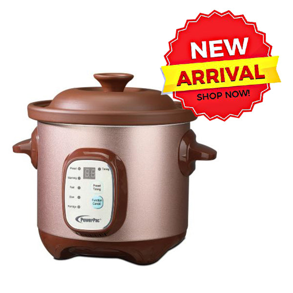 POWERPAC PPSC405 DIGITAL SLOW COOKER WITH CERAMIC POT 4.5L<br>ឆ្នាំងរំងាស់ស៊ុបឌីជីថលជាមួយឆ្នាំងសេរ៉ាមិចខាងក្នុង 4.5លីត្រ - Home-Fix Cambodia