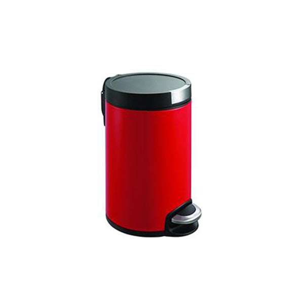 EKO 9225RD-5L ARTISTIC STEP BIN 5L RED <br> ធុងសំរាម 5 លីត្រ - Home-Fix Cambodia