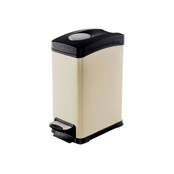 EKO EK9228CR-12L RECT PLASTIC LID S-STEEL <br> ធុងសំរាម 12 លីត្រ - Home-Fix Cambodia