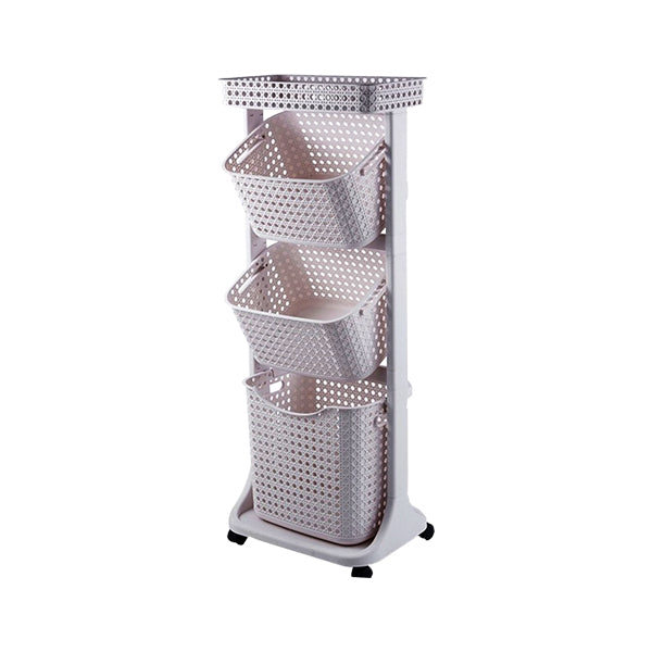 YW 2018-28 LAUNDRY BASKET 3 TIERS<br>កន្ត្រកដាក់ខោរអាវមាន3ថ្នាក់<br>洗衣篮, 3层 - Home-Fix Cambodia