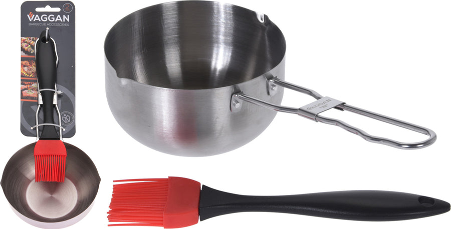 KOOPMAN YL7900590 SAUCE PAN WITH BRUSH - Home-Fix Cambodia