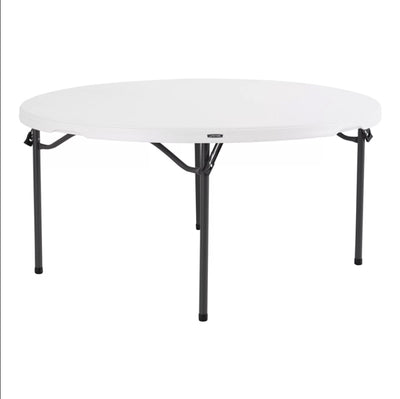 LIFETIME 6FT ROUND FOLDING TABLE (WHITE) - តុមូល1.8ម៉ែត្រ