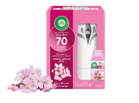 AIR WICK AUTOMATIC SPRAY CHERRY BLOSSOM - ម៉ាស៊ីនបាញ់ក្លិនផ្កាឈែរីអូតូ