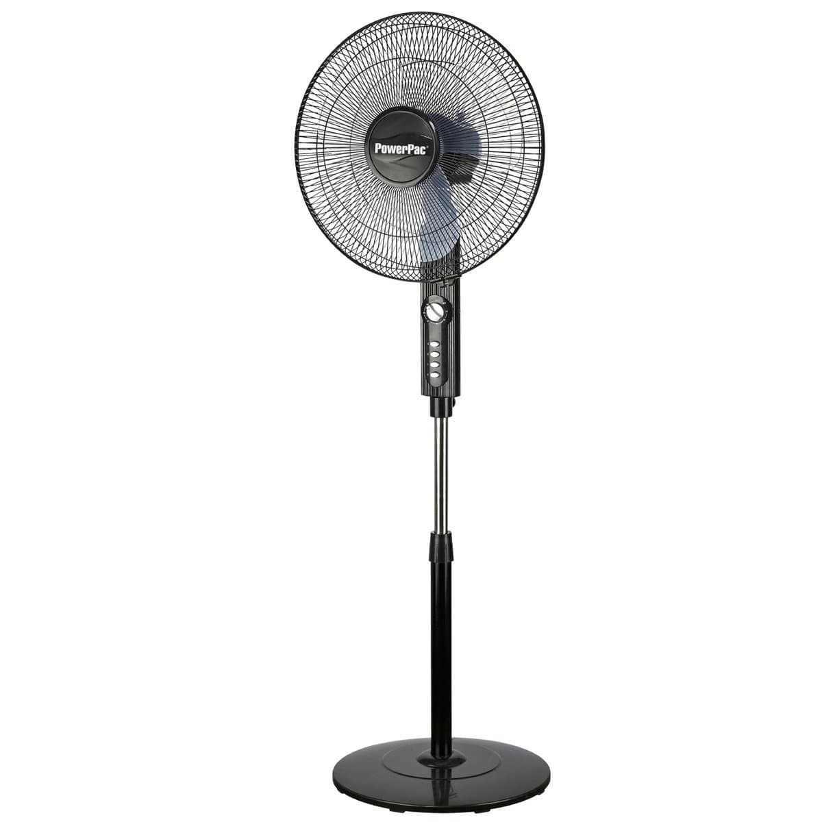 POWERPAC PPFS30 STAND FAN W/TIMER 16"<br>កង្ហារបញ្ឈរ 16 អ៊ីញ អាចកំណត់ម៉ោង