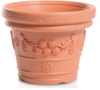 PROSPERLAST DBDE39-R736 DECORA FLOWER POT DECORATED WITH FLORAL MOTIFS (390X310MM) - ផើងផ្កា