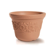 PROSPERLAST DBSU35-R736 SUNNY FLOWER POT DECORATED WITH FLORAL MOTIFS (350X267MM) - ផើងផ្កា - Home-Fix Cambodia