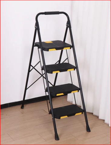 STEVE & LEIF SL-5077 4-STEP HOUSEHOLD LADDER/ FOLDING PORTABLE LADDER (46X89X126CM) MAX 150KG - ជណ្តើរ4កាំ