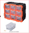 TACTIX TX-320674 MODULAR STORAGE TOWER WITH 9 ORGANIZERS - PLASTIC RACK - ប្រអប់ដាក់ខ្ចៅ