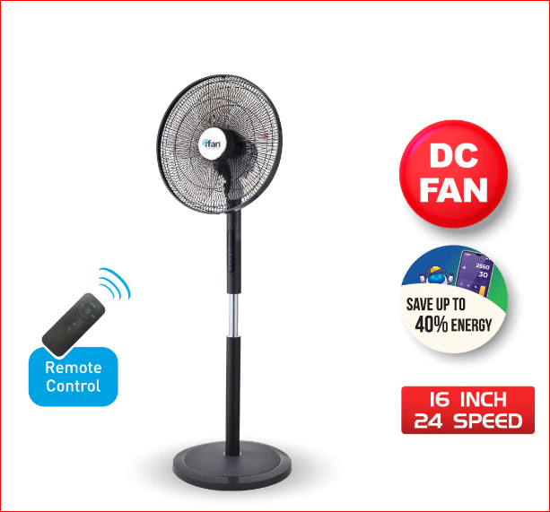 IFAN IF7466 POWERFUL 16" DC MOTOR STAND FAN, 40W - កង្ហា