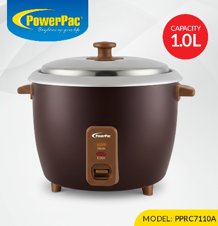 POWERPAC PPRC7110A RICE COOKER 1L-ឆ្នាំងដាំបាយ 1L