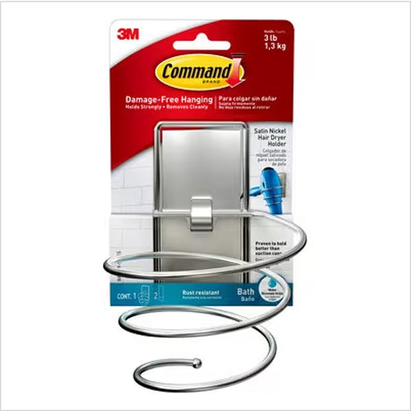 homefix-cambodia-3m-31861-command-satin-nickel-hair-dryer-holder-ធ្នើរដាក់ម៉ាស៊ីនផ្លុំសក់