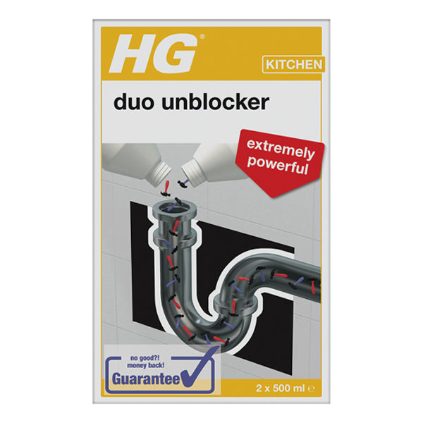 HG (78836) DUO UNBLOCKER 2 X 500ML - ទឹកបំបាត់ស្ទះលូ