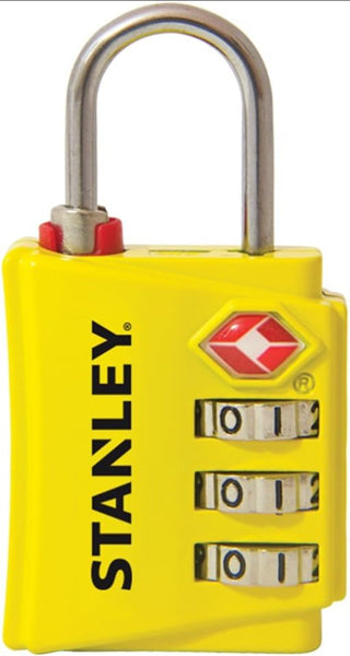 STANLEY (72293) TSA TRAVEL PADLOCK YELLOW - សោរចាក់វ៉ាលីប្រើលេខកូដ