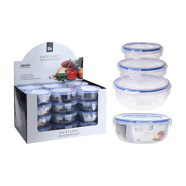 EXCELLENT HOUSEWARE 024000670 STORAGE BOX SET PP 3PCS - Home-Fix Cambodia