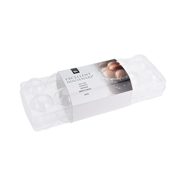 EXCELLENT HOUSEWARE 024000860 EGG BOX PP TRANSPARENT (27X9X7) - Home-Fix Cambodia