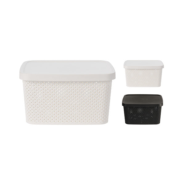 STORAGE SOLUTIONS 027100150 STORAGE BOX W/LID 2ASS CLR - Home-Fix Cambodia