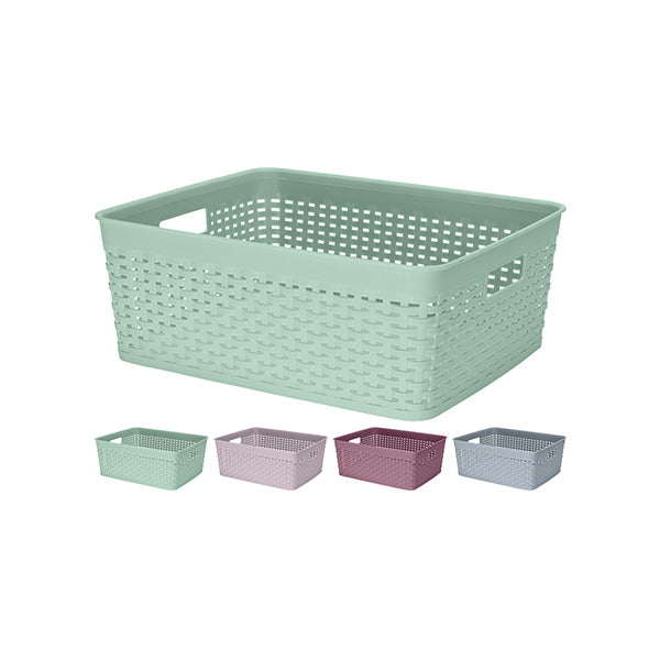 STORAGE SOLUTIONS 101000470 STORAGE BASKET 4ASS CLR - Home-Fix Cambodia