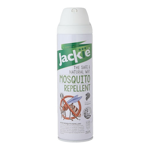 JACKIE MOSQUITO REPELLENT 250ML<br>ស្រ្ពៃយ៏បាញ់បណ្តេញមូសកំប៉ុងតូច250មល