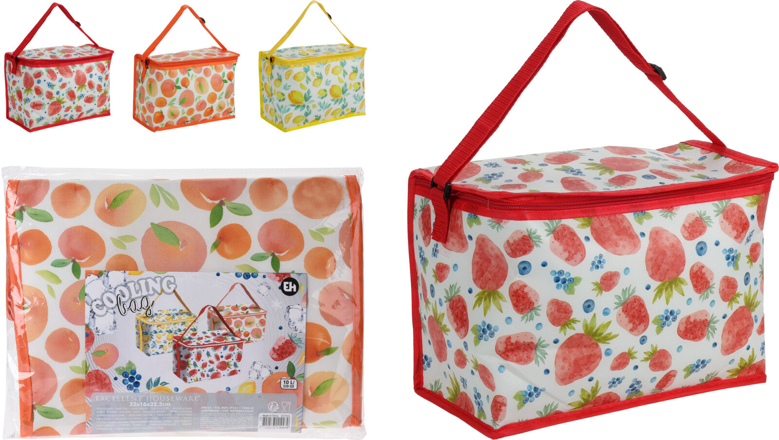 KOOPMAN 170484410 COOLER BAG 10L 3ASS FRUIT - Home-Fix Cambodia