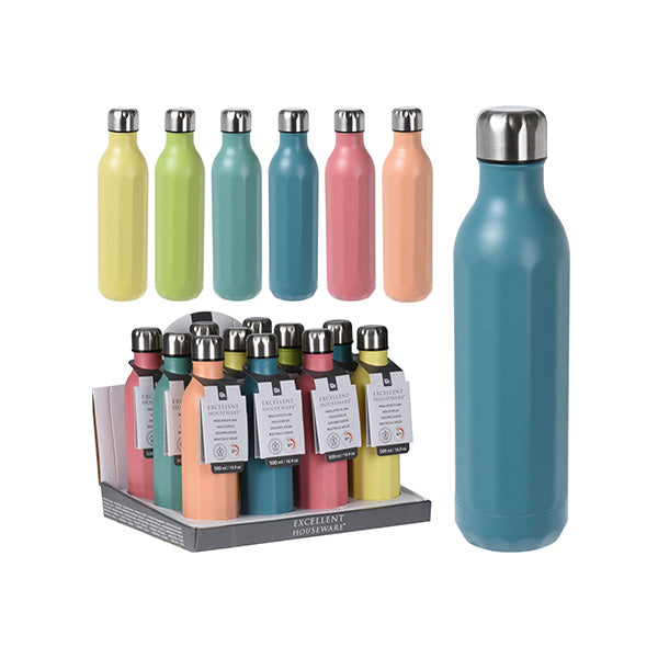 EXCELLENT HOUSEWARE 170700400 VACUUM FLASK 500ML 6ASS CLR - Home-Fix Cambodia