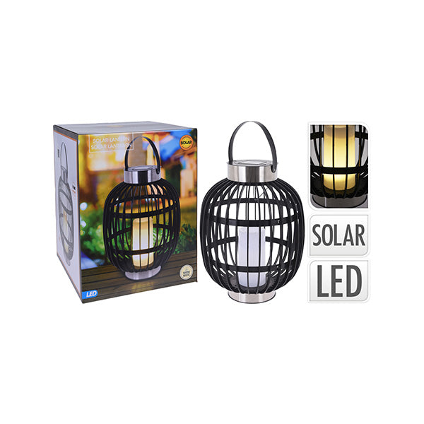 H & S COLLECTION 512000730 SOLAR LANTERN PP LED BLACK - Home-Fix Cambodia