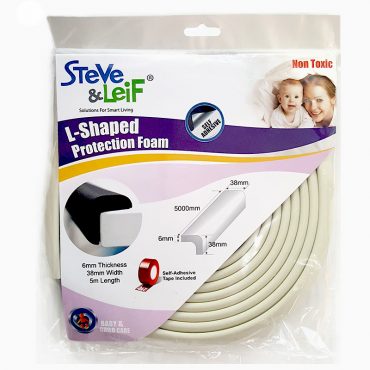 S&L SL-9216 FOAM EDGE PROTECTOR WHITE 5M (38MMX6MM) <br> ជ័រទន់បិទការពារជ្រុងតុ - Home-Fix Cambodia