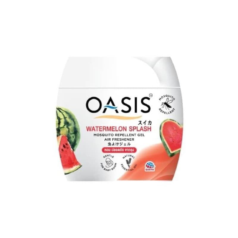 OASIS MOSQUITO REPELLENT GEL AIR FRESHENER 180G (WATERMELON SPLASH)<br>ជែលក្រអូបបណ្ដេញមូស ក្លិនផ្លែឪឡឹក - Home-Fix Cambodia