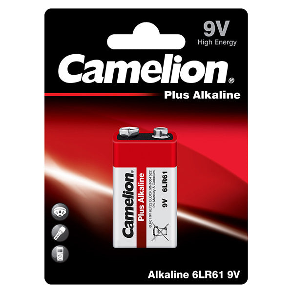 CAMELION 6LR61-BP1 PLUS ALKALINE BATTERY 9V<br>ថ្មពិល9V