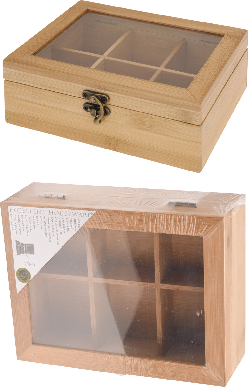 KOOPMAN 784200400 TEABOX BAMBOO 210X160X78MM - Home-Fix Cambodia