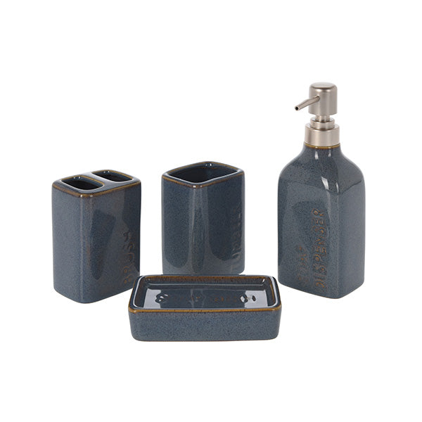 BATHROOM SOLUTIONS 793000120 BATHROOM SET STONEWARE 4PCS - Home-Fix Cambodia