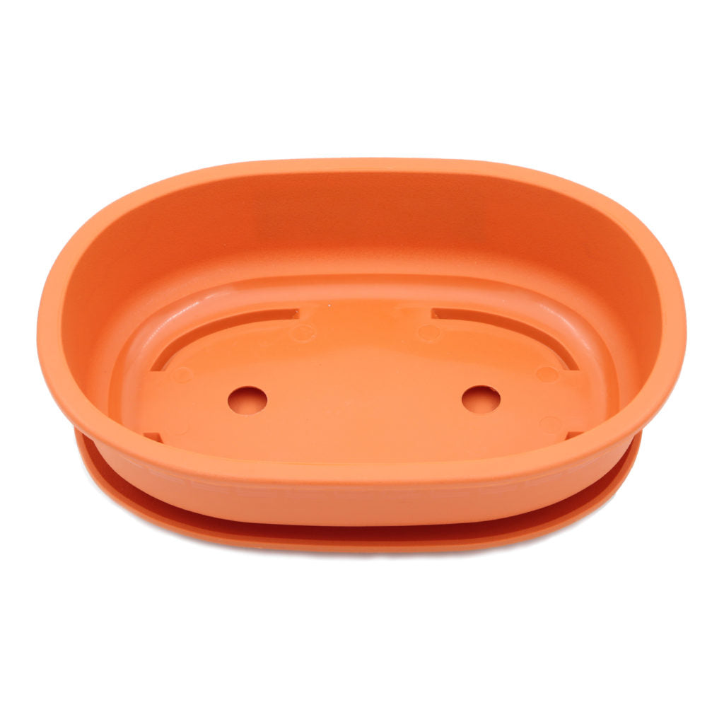 BABA SL-8286 SHALLOW COTTA POT + SAUCER (COTTA)