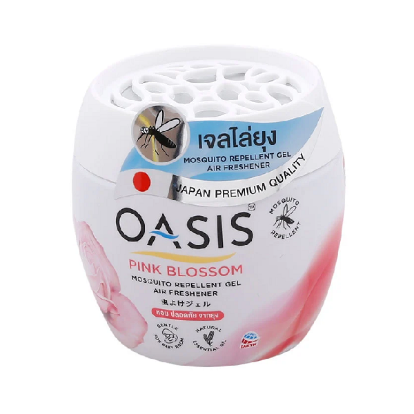 OASIS MOSQUITO REPELLENT GEL AIR FRESHENER 180G (PINK BLOSSOM)<br>ជែលក្រអូបបណ្ដេញមូស ក្លិនផ្កាកុលាប - Home-Fix Cambodia